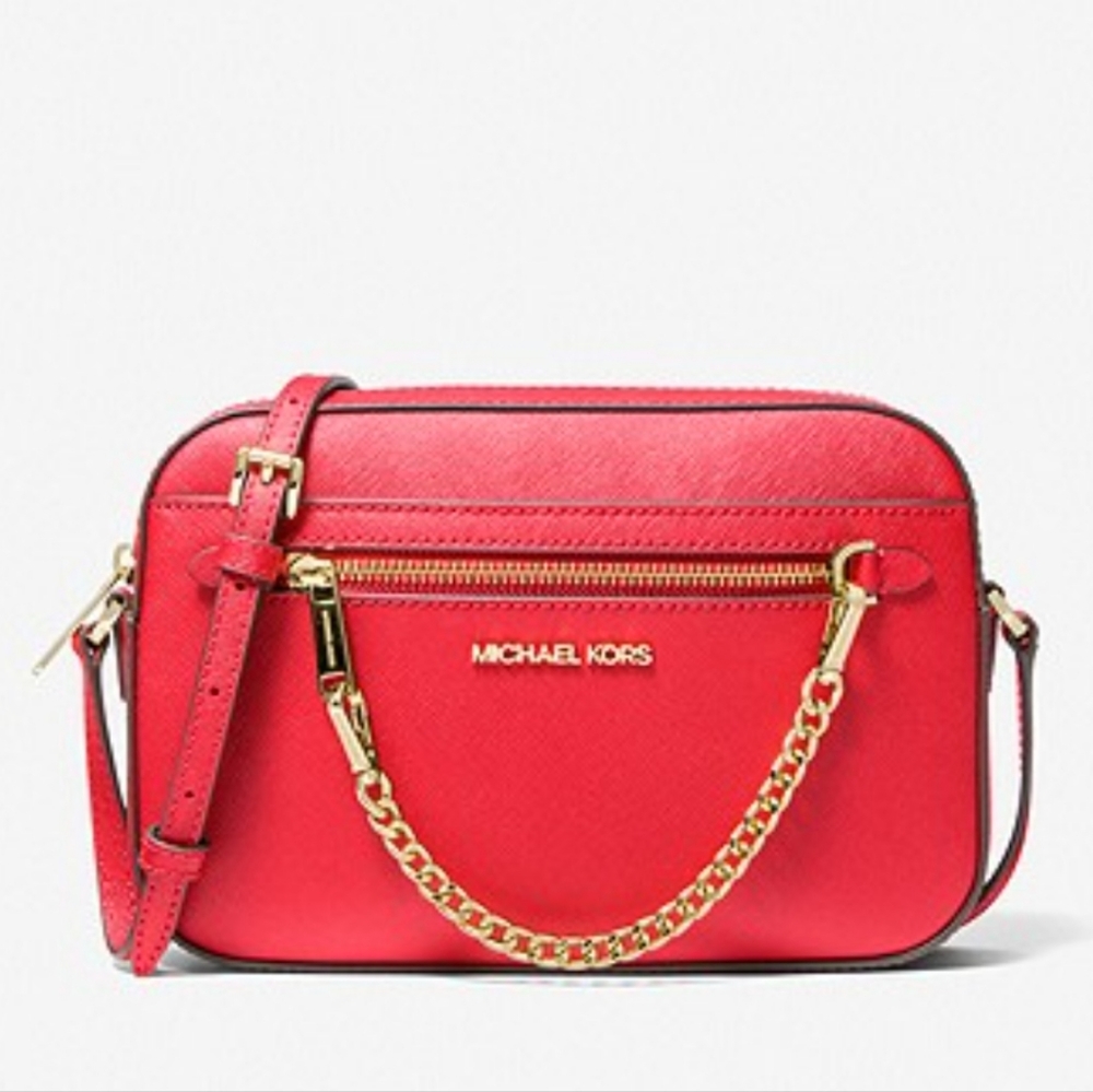 MICHAEL KORS Jet Set Large Saffiano Leather Crossbody Bag